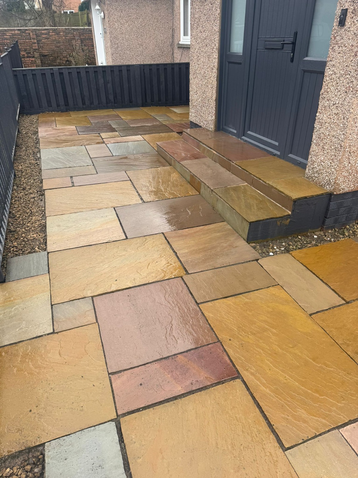 Clean patio after professional service showing restored surface - Easy-Sprayaway Scotland